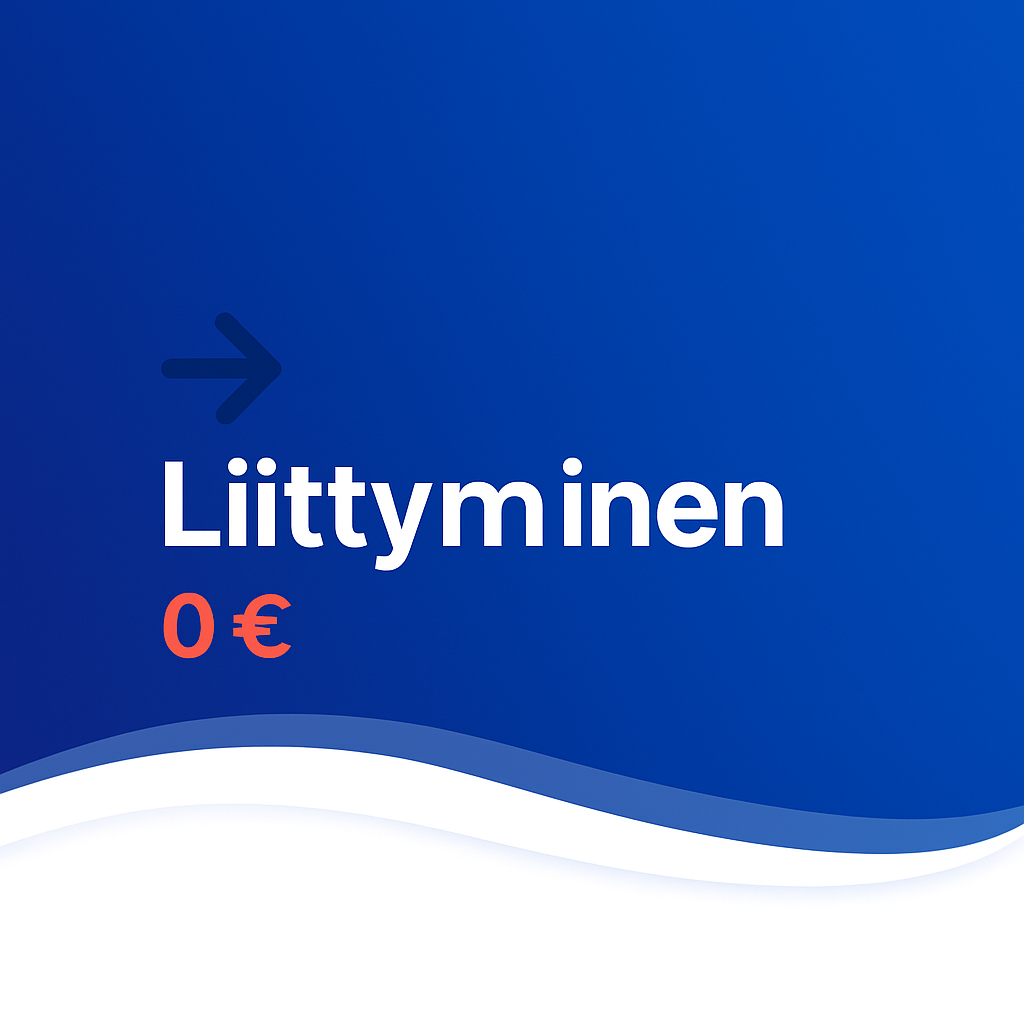 Liittyminen
0€

Rekisteröityminen on helppoa ja nopeaa eikä se sido sinua mihinkään. Rekisteröityminen on ilmaista